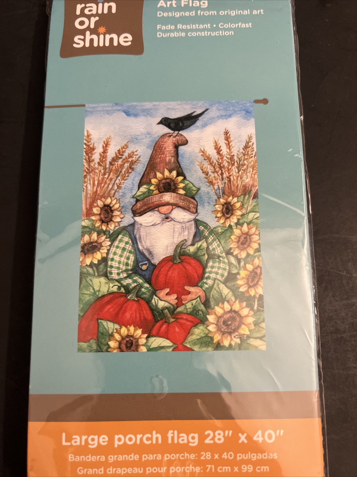 NEW - Spring/ Summer / Fall - Sunflowers - Gnome - House Flag - Large 28x40 gallery