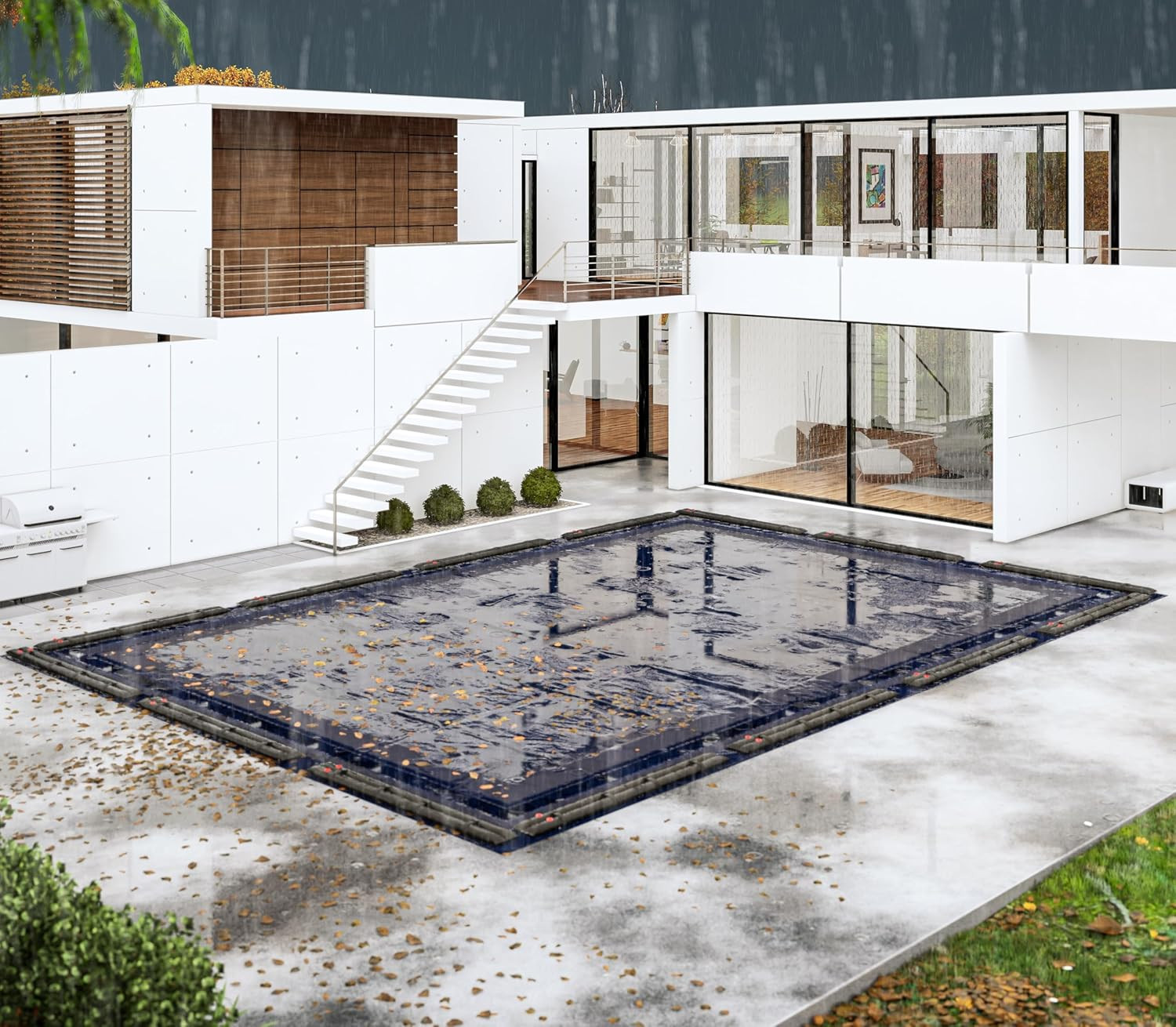 Inground Pool Winter Cover, Fits 16’ X 32’ Rectangle, Solid Blue – Superior Stre gallery