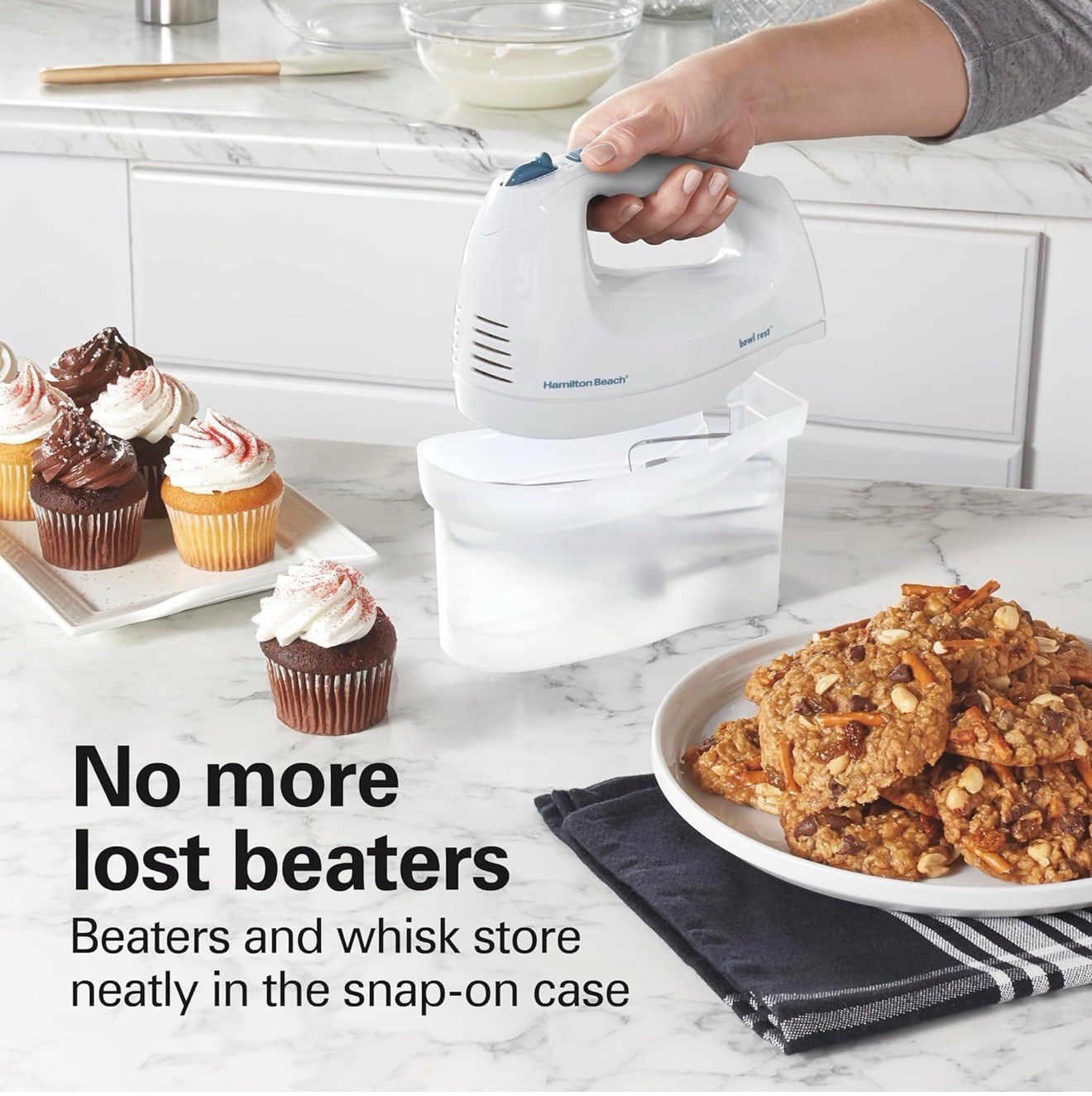 Hamilton Beach 6-Speed Electric Hand Mixer with Whisk And Storage Case gallery