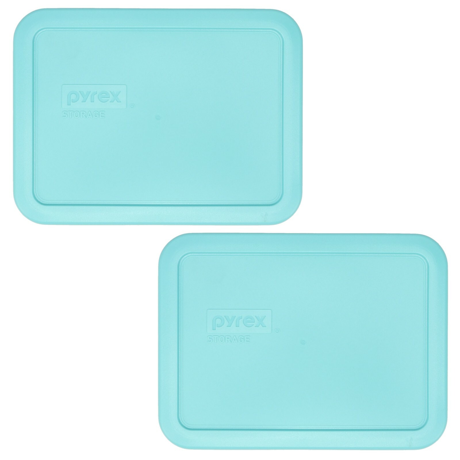 Pyrex 7210-PC Sun Bleached Turquoise Food Storage Replacement Lid Cover (2-Pack) gallery