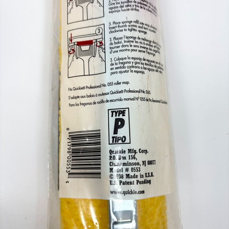 Quickie Professional Jumbo Roller Mop Head Refill Type P 12” Fits 055 / 055B gallery