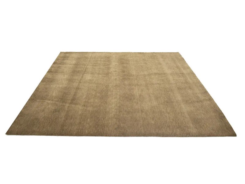 Solid Brown Hand-Loomed 8X8 Gabbeh Wool Rug Oriental Home Decor Carpet gallery