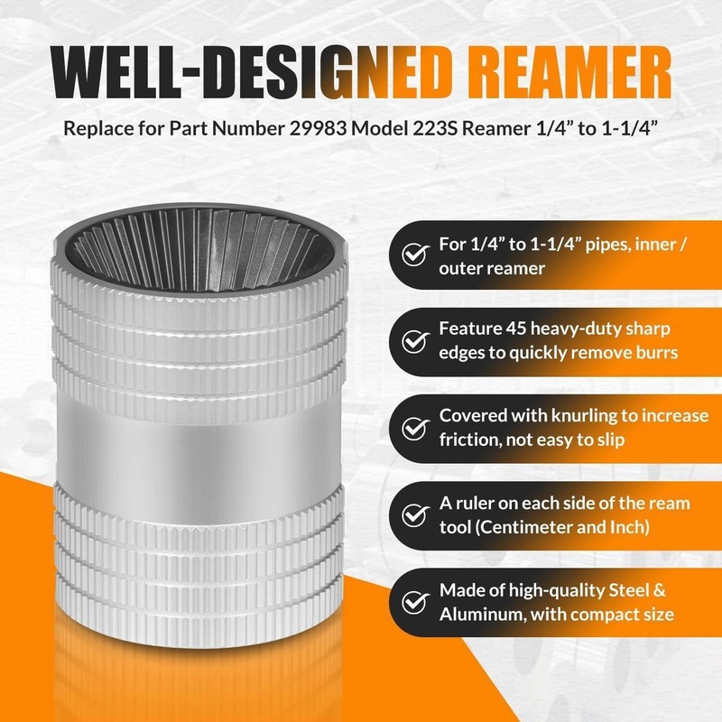 1/4in to 1-1/4in Inner/Outer Reaming Tool Replace for 29983 Model 223S Reamer gallery