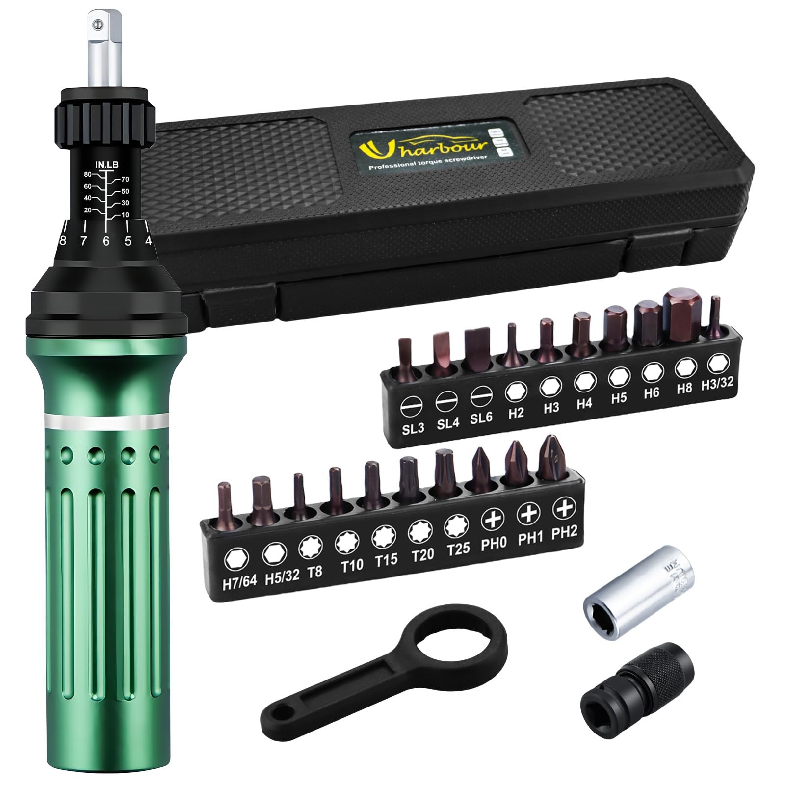 Torque Screwdriver 10-80 in.lb, Torque Screwdriver Set with 1/4" Elastic Bit ... gallery