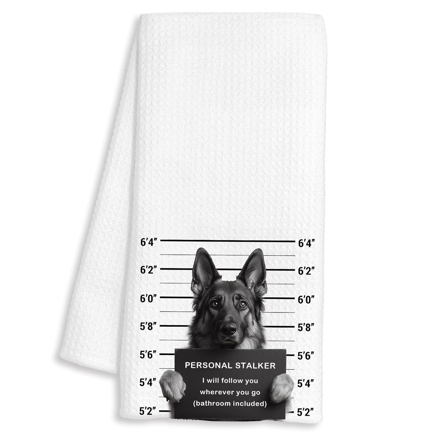 German Shepherd Kitchen Towel Funny Dog Lover Gift Mom Dad Women Men Black gallery