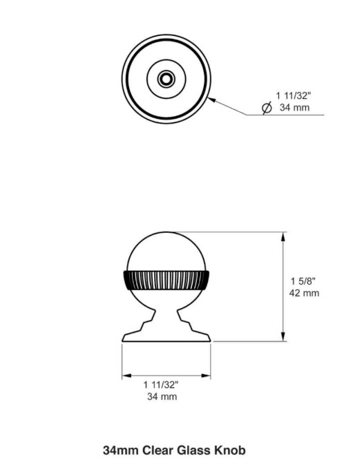 Glass Knob Handle Pull Kitchen Cabinet Hardware Round Nickel Clear gallery