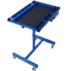 Adjustable Work Table with Drawer, 34″-47.75″H, 220 lbs Capacity, Blue