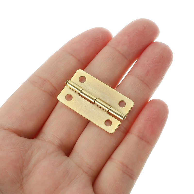 10 x Small Butt Hinges 1-3/16 Inch Mini Jewelry Box Hinge with Screw, Silver gallery