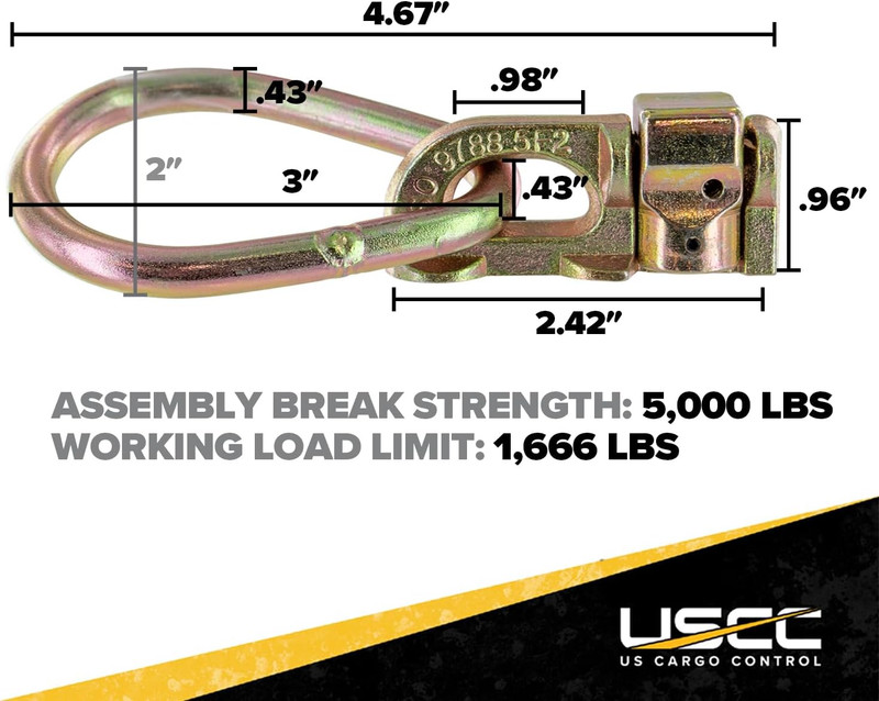 Double Stud L Track Fitting with Pear Link (10 Pack) 5,000 Pounds Break Strength gallery