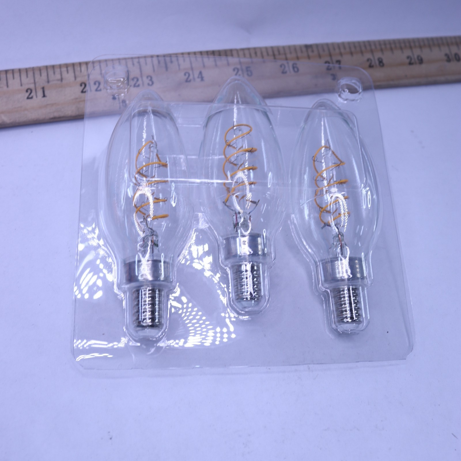 (3-Pk) EcoSmart LED Vintage Edison Light Bulb Warm White 2200K B11 40W Eqv gallery