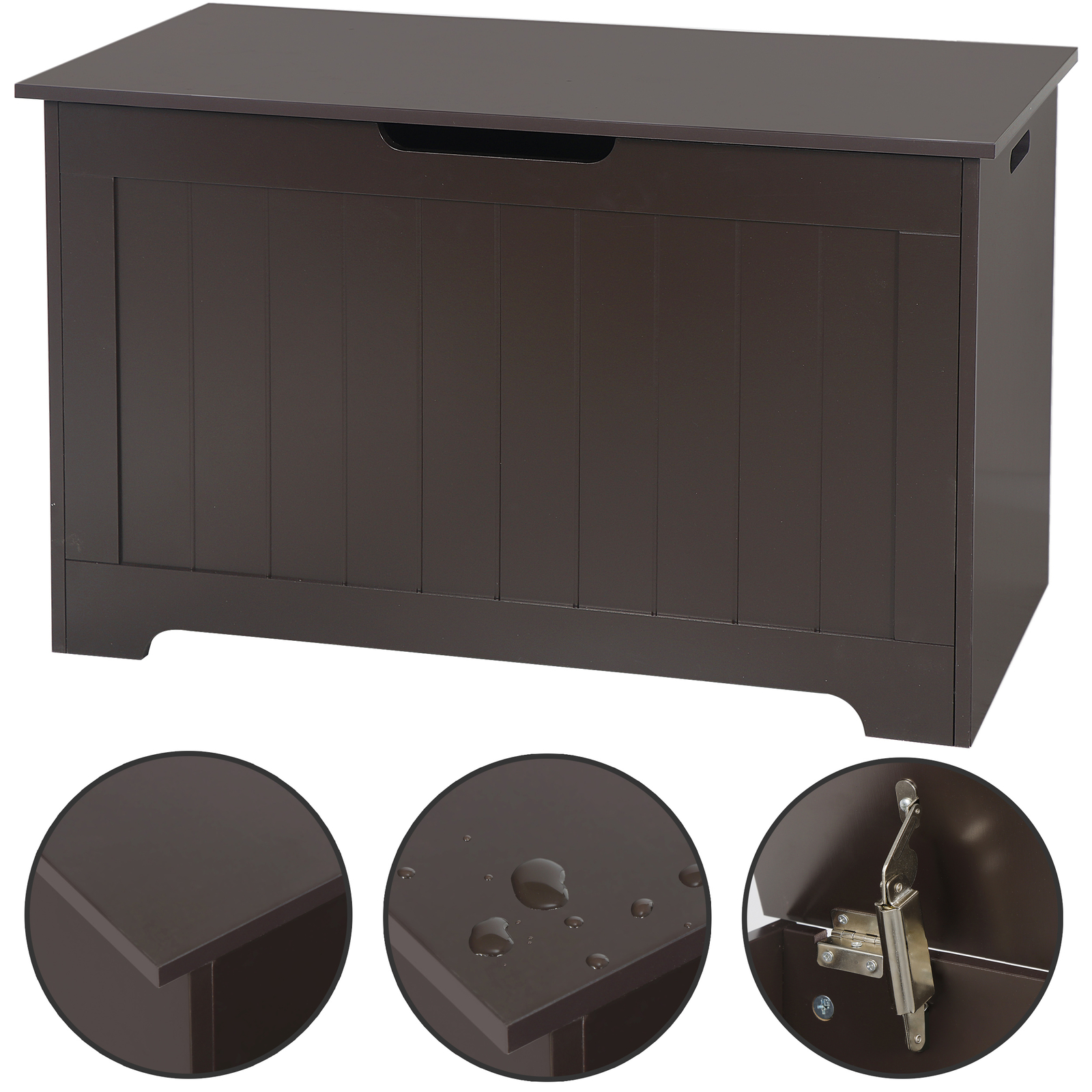 Chest Storage Trunk Wood Bedroom Large Box Blanket Books Shoes Toys Wooden gallery