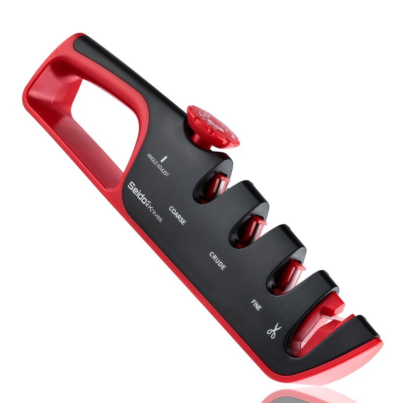 4-Stage Professional Knife Sharpener - Adjustable Angle Guide gallery