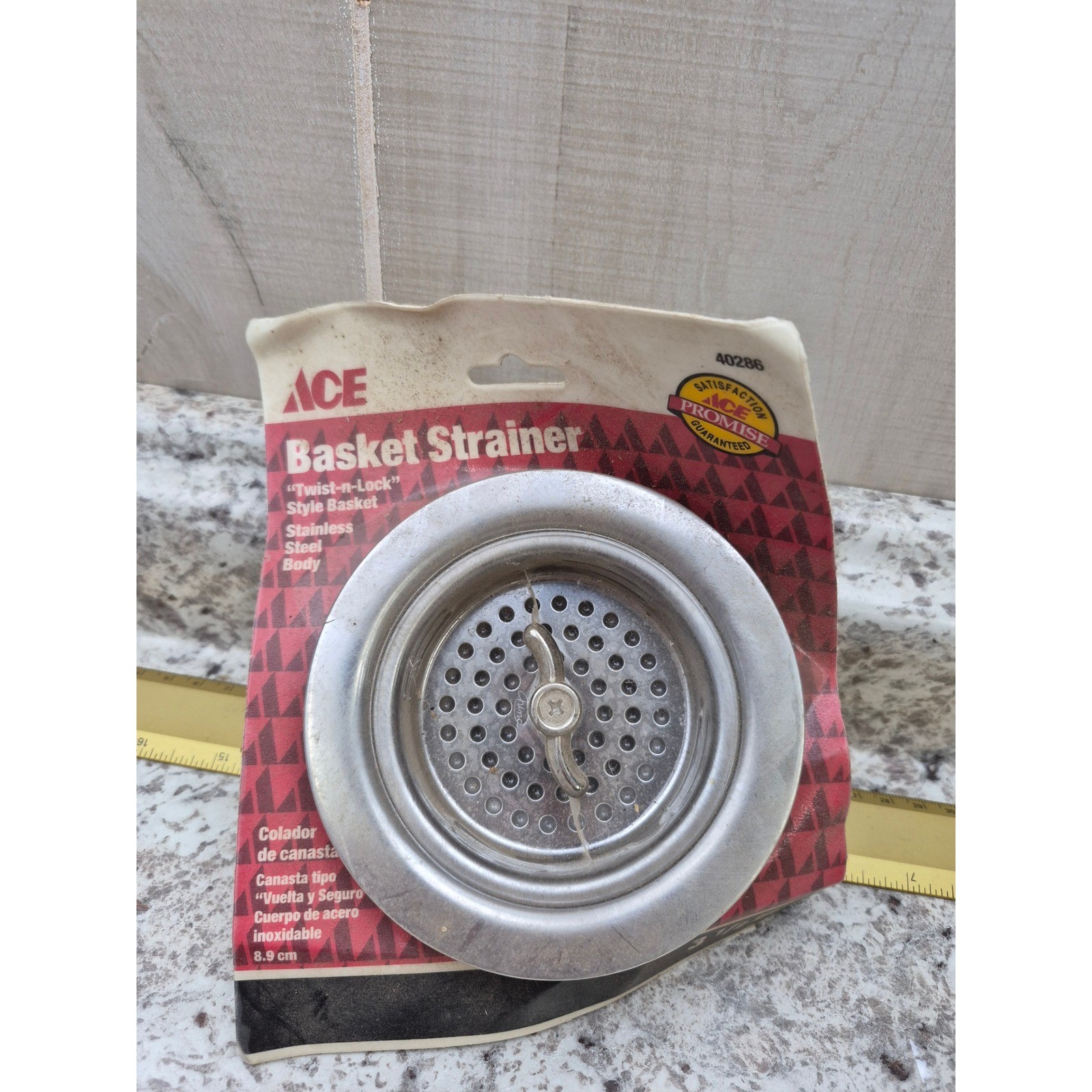 ACE Basket Strainer Twist Lock Style Stainless Steel Body Sink Drain Part 40286 gallery