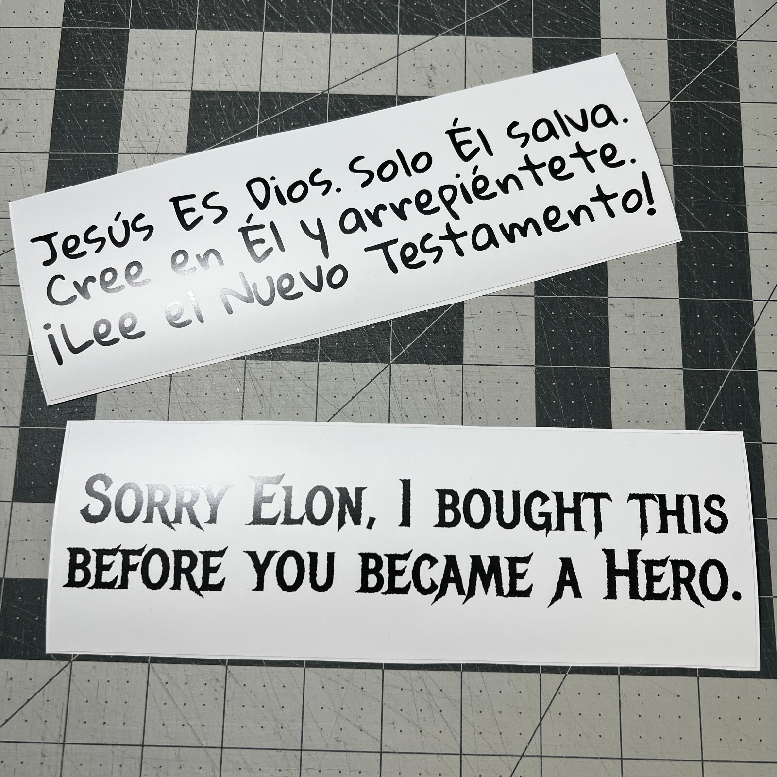 Order your own Custom Bumper Sticker - Say Anything You Want! - Black and White gallery