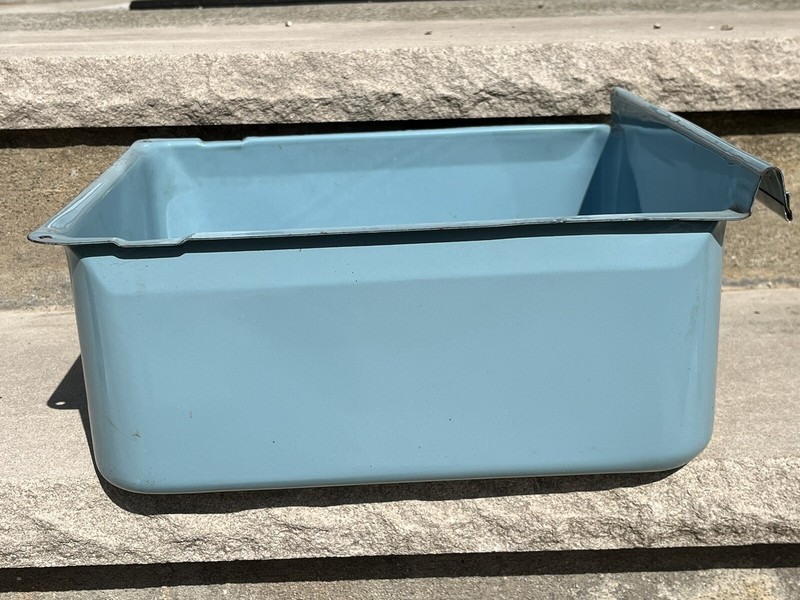 Refrigerator Drawer Metal Bin Veg Crisper Turquoise / Powder Blue / Baby Blue gallery