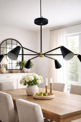 Handmade Sputnik Chandelier – Mid Century Modern Pendant 6-Light Fixture