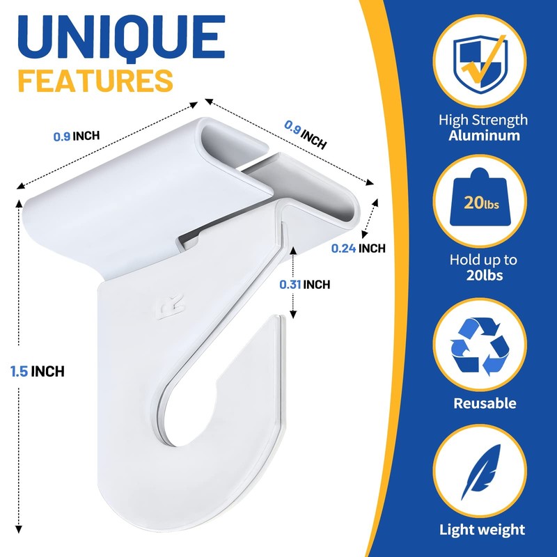 10 Pairs Drop Ceiling Hooks for Hanging, Suspended Track Ceiling Hanging Hooks gallery