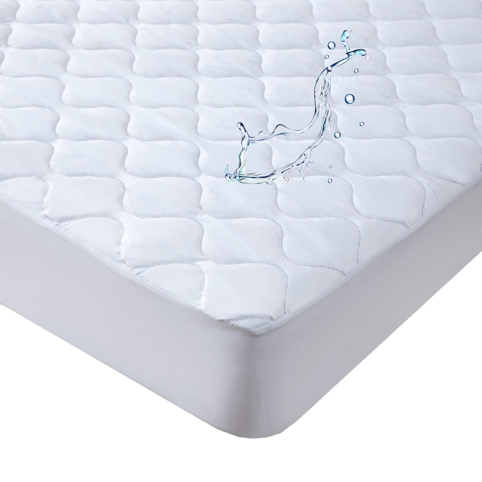 Olympic Queen 66x80 Waterproof Quilted Mattress Protector Pad Super Queen Bed... gallery