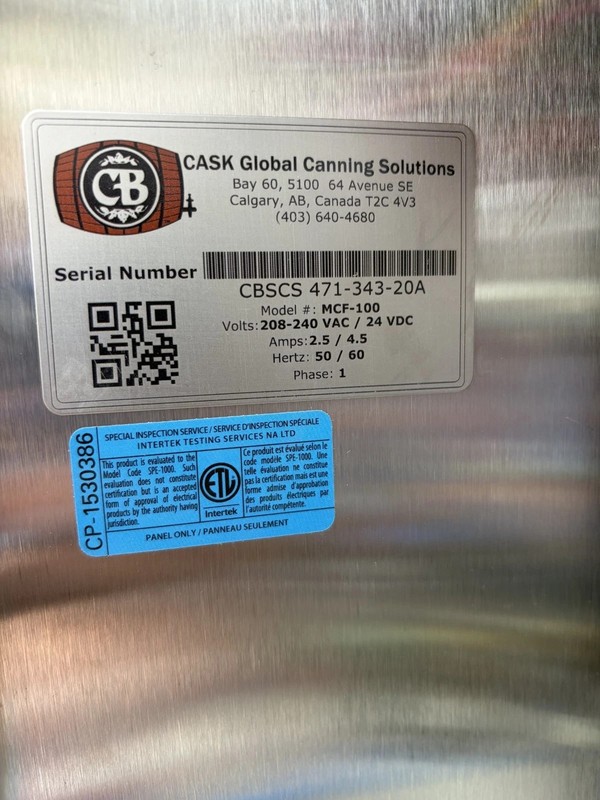 Cask MCF-100 Manual Canning System Beer Canning Line W/ Table gallery