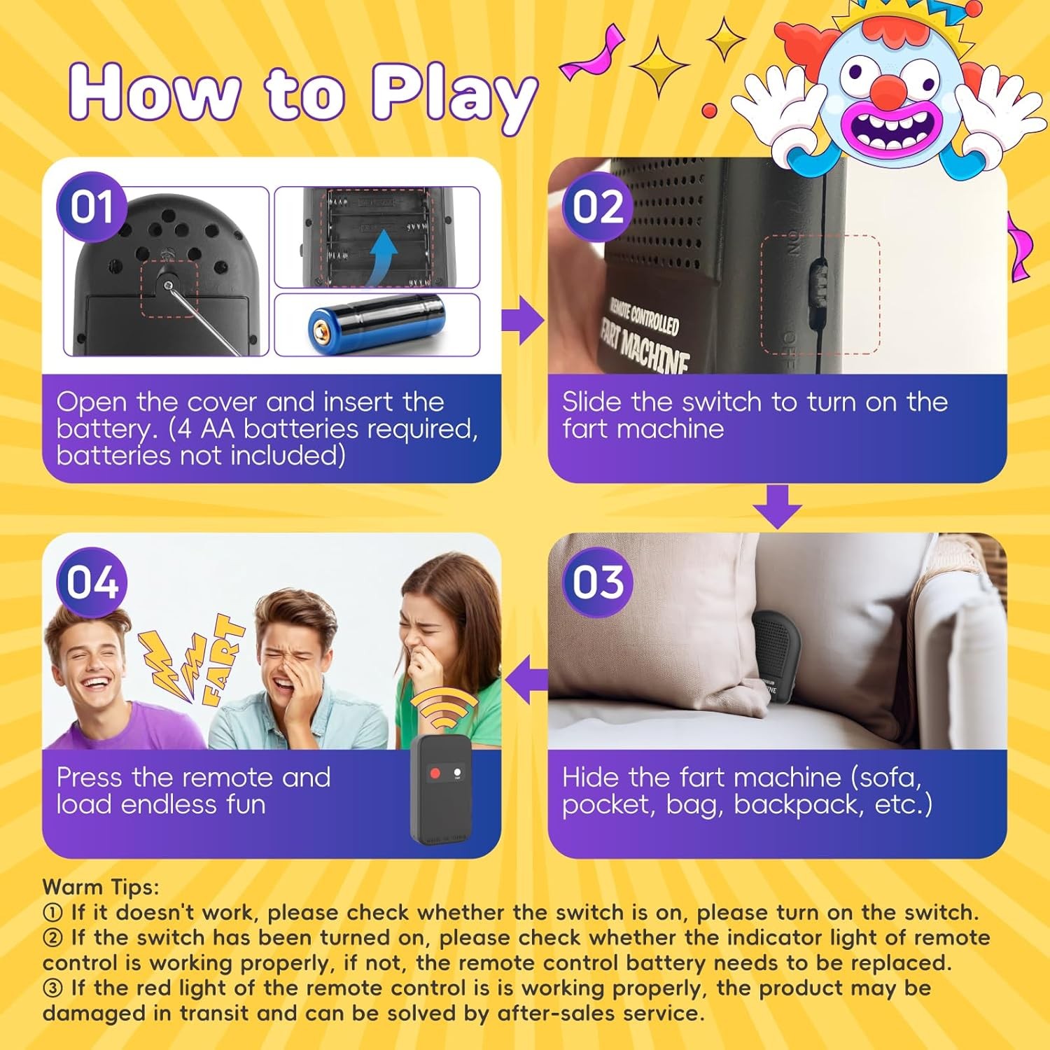 Fart Machine with Remote, Prank Pocket Size April Fools' Day... gallery