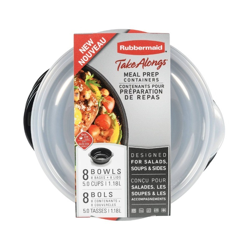 Meal Prep Containers Set: Microwave & Freezer Safe, Black & Clear Food Storage gallery