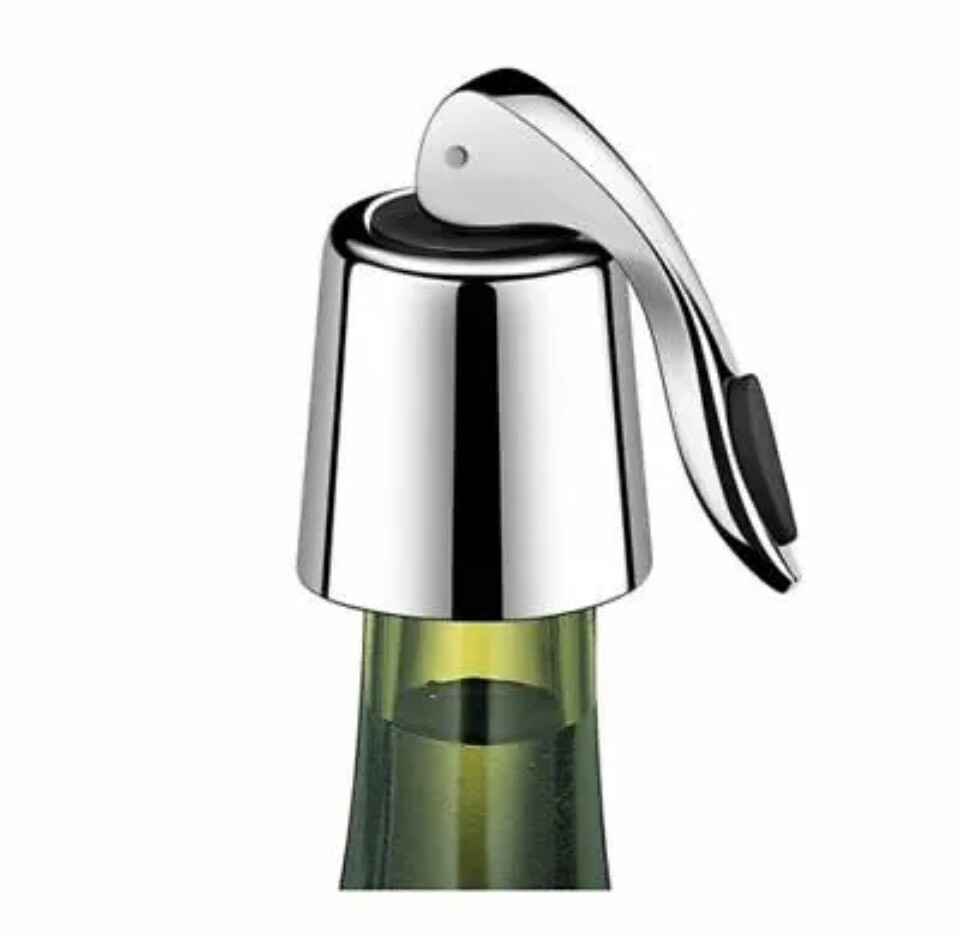 Premium Stainless Steel Wine Bottle Stopper Vacuum-Seal Reusable Airtight Cap US gallery