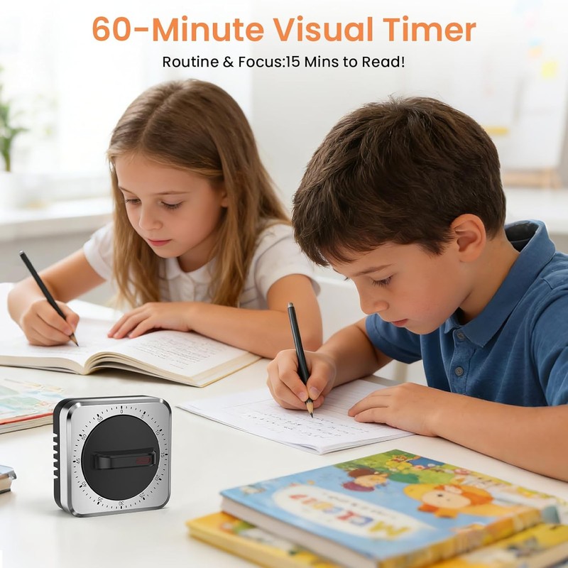 Mechanical Kitchen Timer with Magnet: Wind Up Cooking Timer Clock with Loud gallery