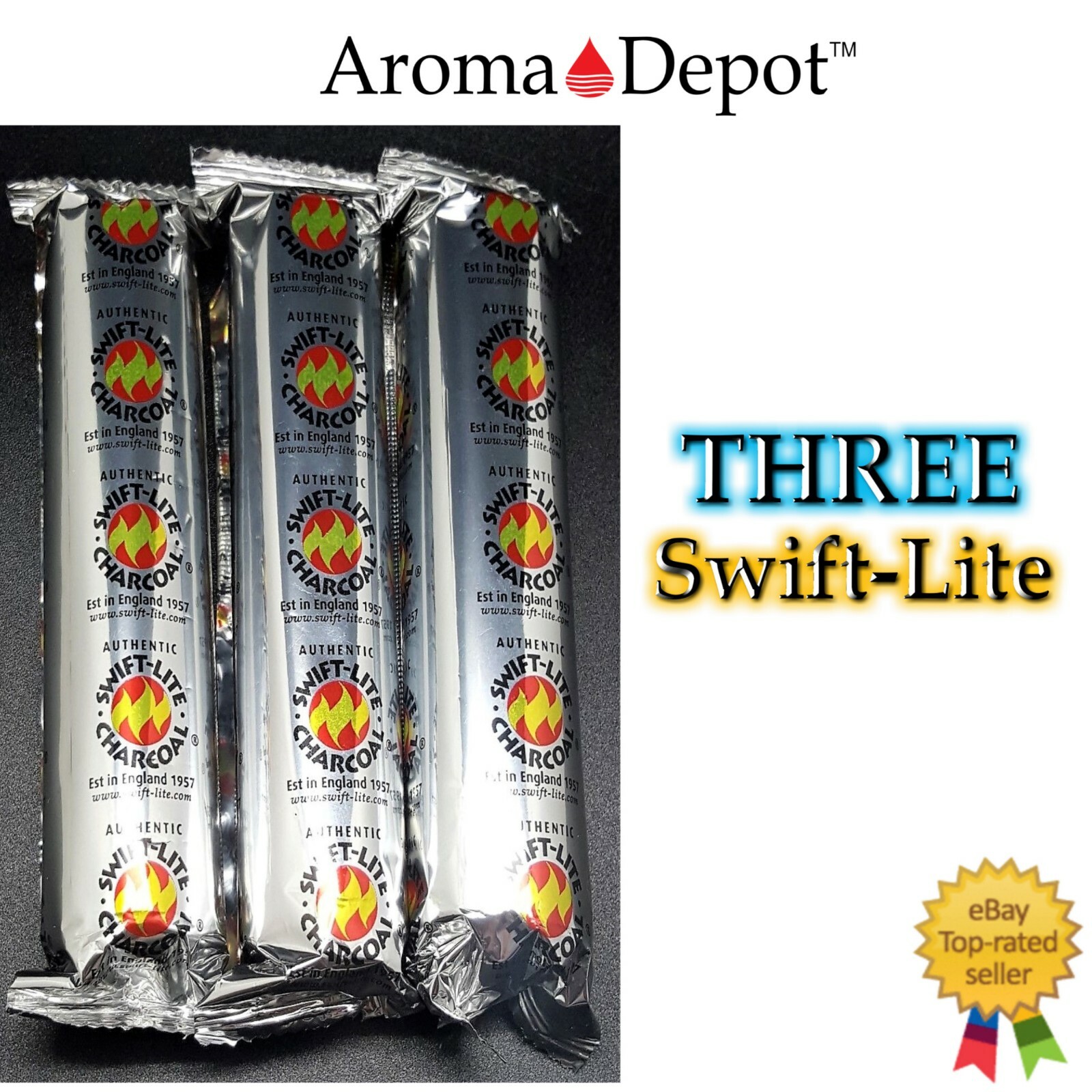 Charcoal Tablets Swift Lite 33mm for Resin, Granular Incense 3 Packs 30 Tablet gallery