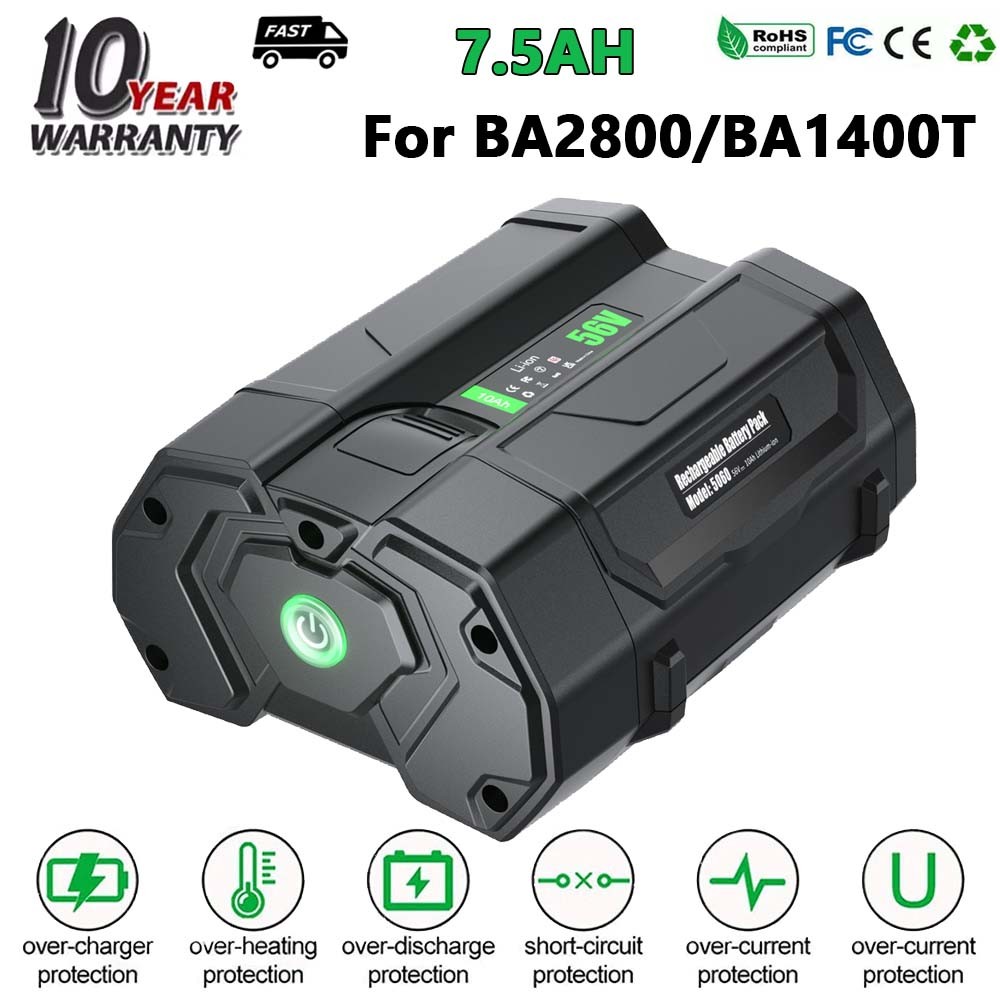 For EGO 7500mAh 56volt Power BA1400T BA4200 BA2800 ST1502LB Li-ion Battery Pack gallery