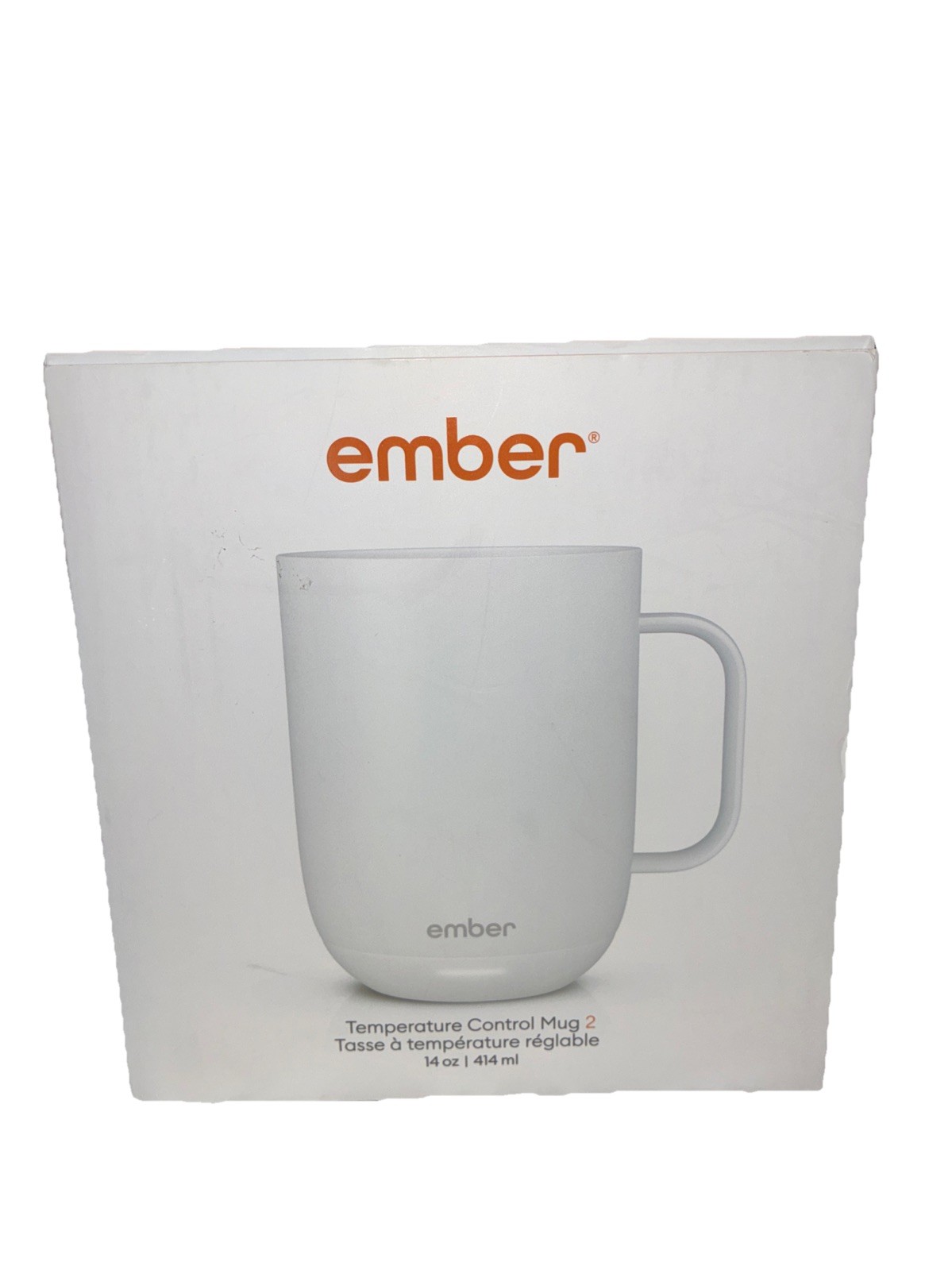 Ember Temperature Smart Mug 2 14 oz White App Control Heated Coffee Cup Open Box gallery