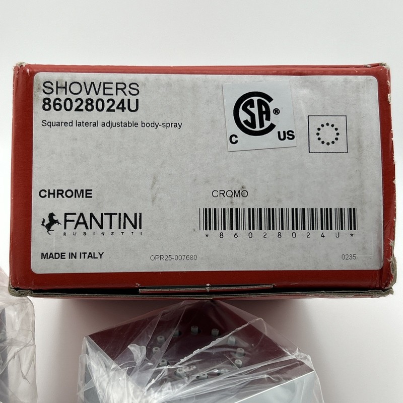 Fantini Wall-Mount Square Adjustable Body Spray 86028024U gallery