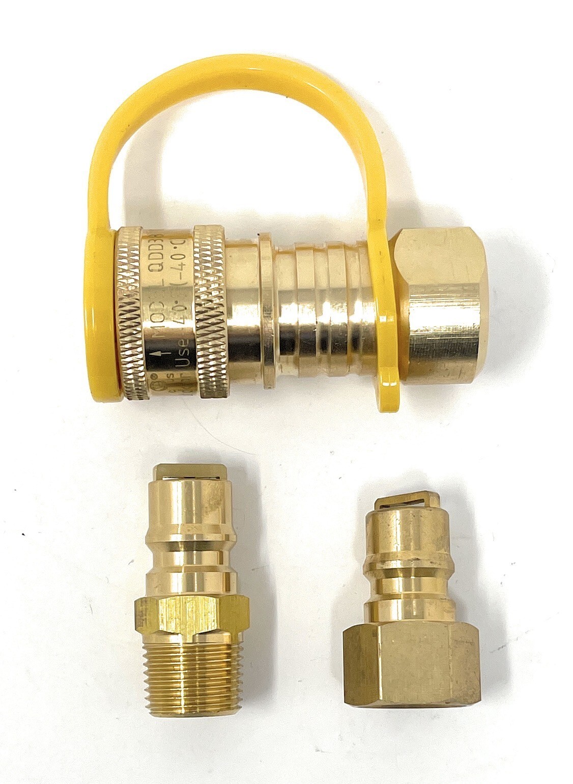 3/8" Natural Gas Quick Connect Fitting LP Gas Propane Hose Quick Disconnect Kit, gallery