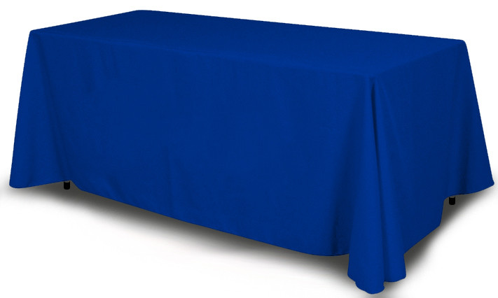 Solid Color Trade Show Table Throws 4 Sides Expo 6/8 Ft Black Blue Red White gallery