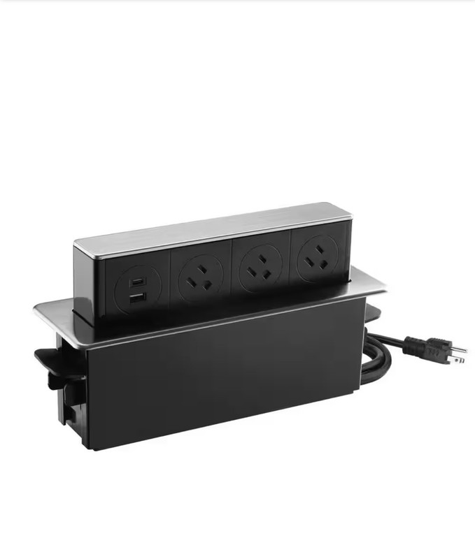 Link2Home Horizontal Pop Up Socket 3 Outlets and 2 USB 6ft gallery