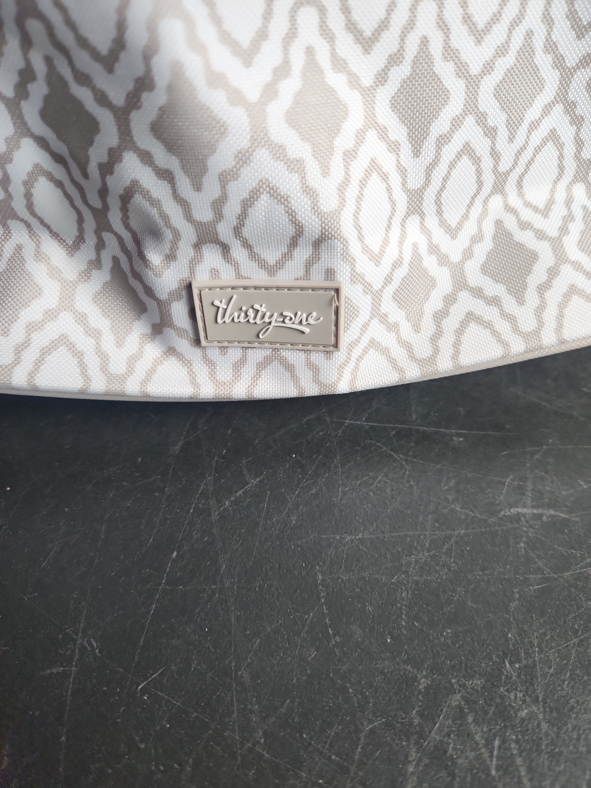Thirty-One Convertible Organizer, Bin, Storage, Taupe Perfect Pendant, New 320A gallery