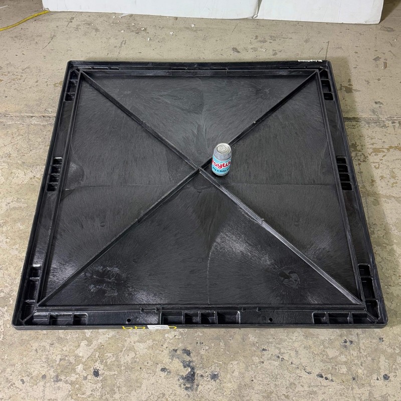 BUCKHORN Plastic Bulk Container Cover Sz 48 1/4 in x 45 1/4 in, Black 1XGG9 gallery