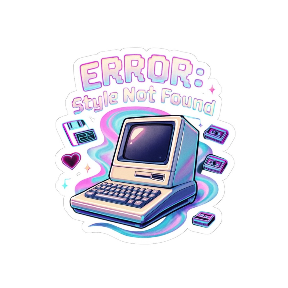 Error: Style Not Found Retro Computer Kiss-Cut Sticker
