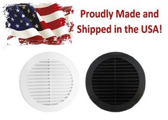 6″ Round Plastic Vent Louver Soffit Air Vent Reptile Screen Grille Cover