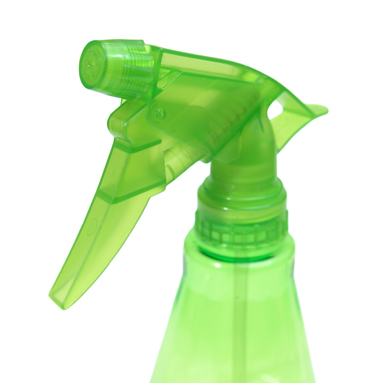 Small 10oz Lime Green Plastic Spray Bottle Tapered Wide Base & Adjustable Nozzle gallery