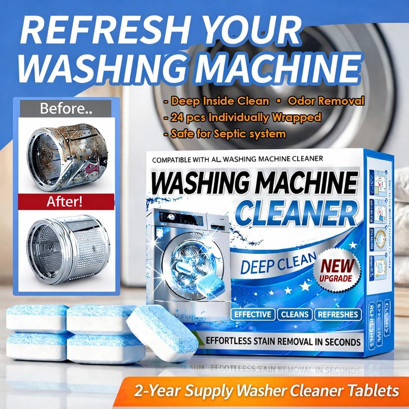Washing Machine Cleaner Tablets 24 Pack Enzyme Deep Clean Front Load Washer gallery