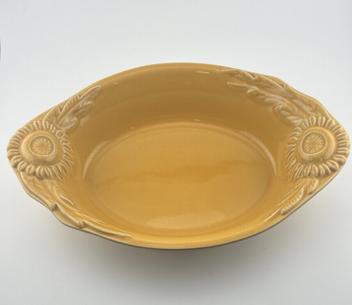Appolia Sunflower Yellow Ceramic 10" Baking Dish, Made In France, Golden Yellow gallery