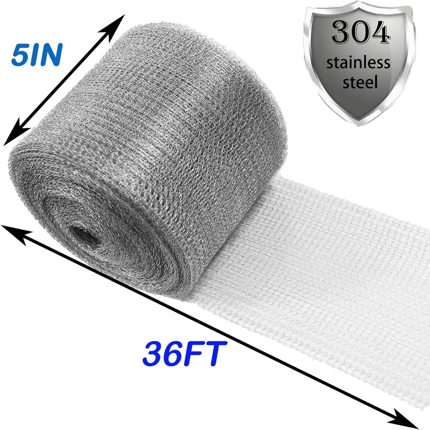 Wire Mesh for Mice Control 5 in X 36Ft,Hole Fill Fabric, Weep Holes Covers gallery