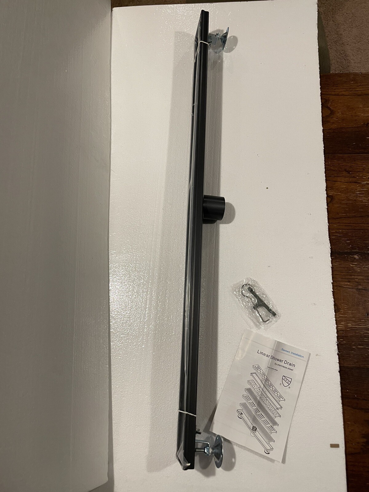 Signature Hardware 40" Cohen Tile-In Linear Shower Drain-MATTE BLACK (No Flange) gallery