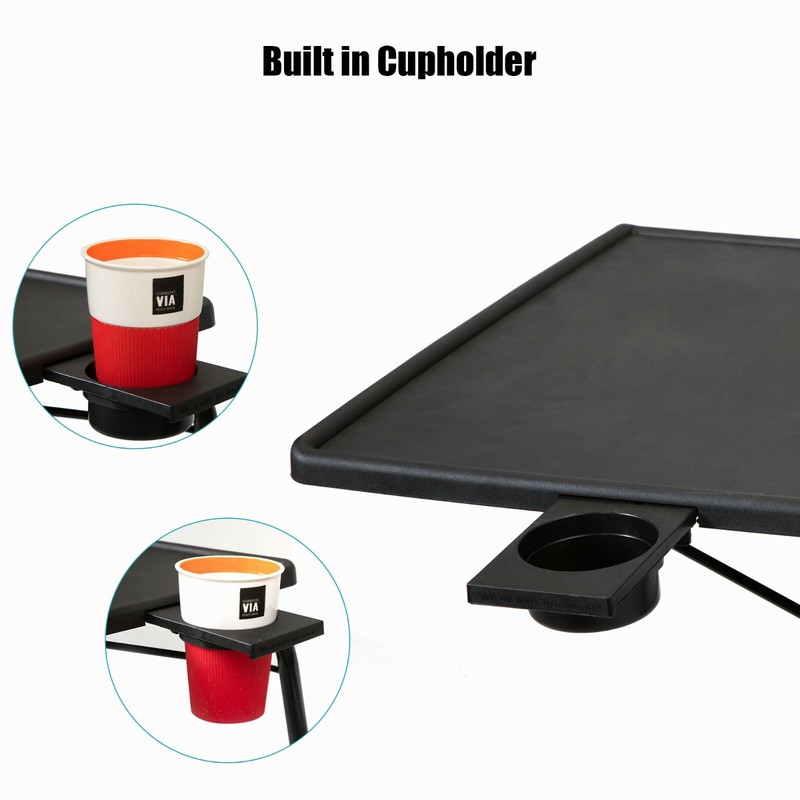 Portable Height Adjustable Laptop Table TV Tray Desk Overbed Stand w/Cup Holder gallery