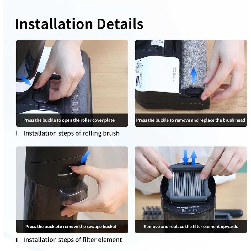 2-Pack Roller Brushes for Tineco Floor ONE S3 & iFloor 3 Cleaners gallery