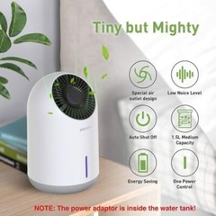 Portable Mini Compact Dehumidifier 1500ml 322 sq ft Ultra Quiet Auto Shut Off