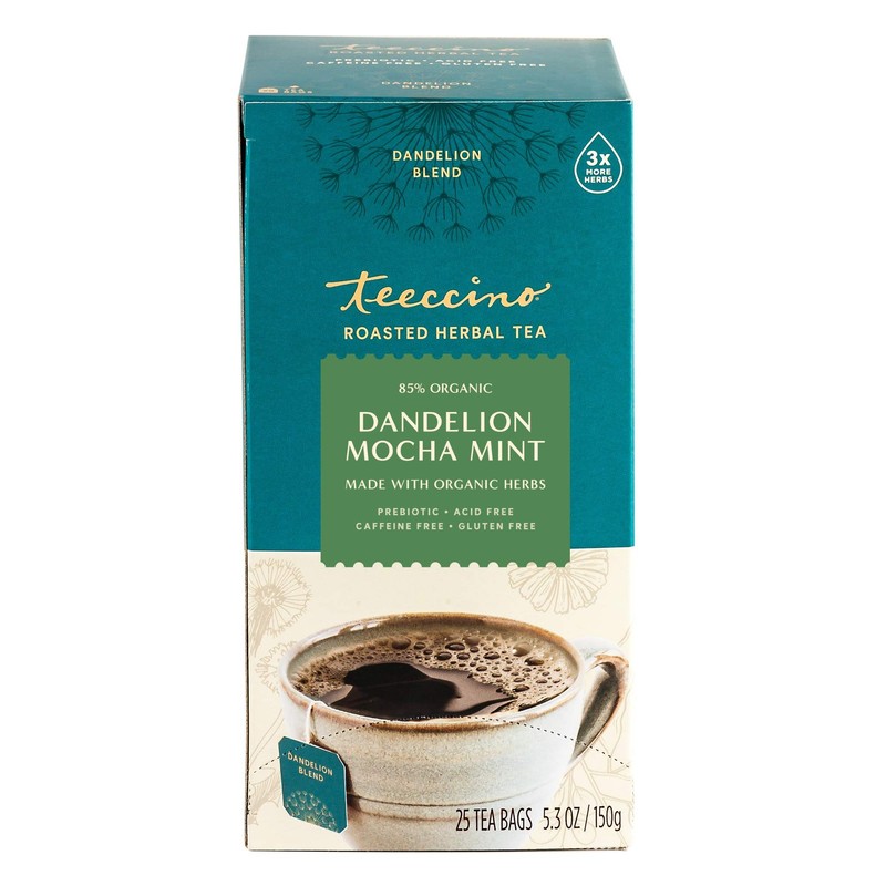 Dandelion Mocha Mint Tea - Caffeine Free, Roasted Herbal Tea with Prebiotics,... gallery