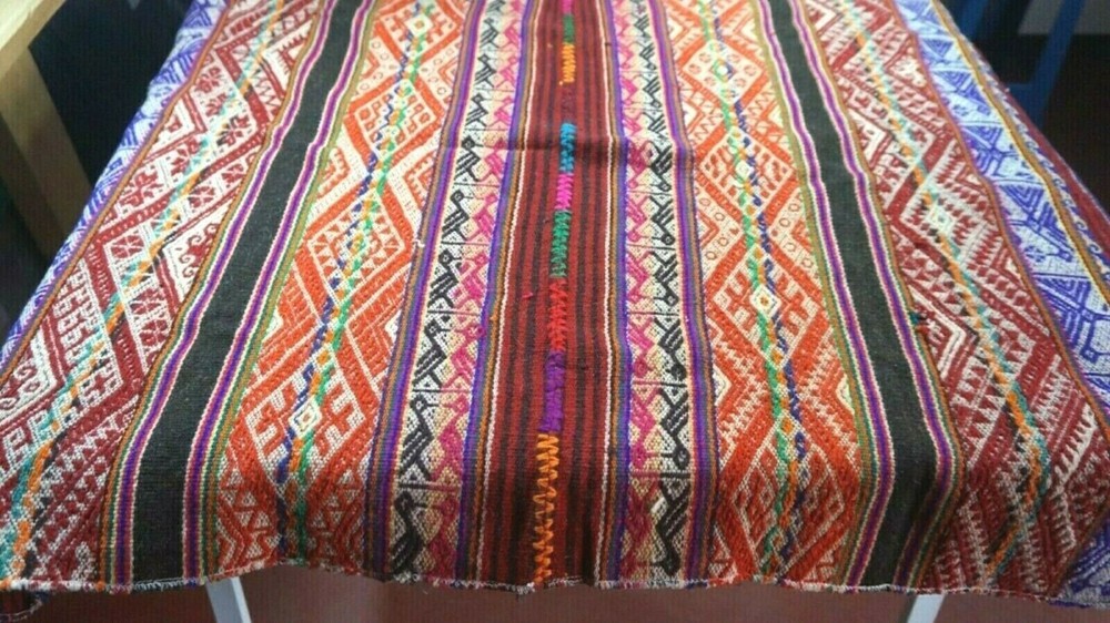 Peruvian Hand woven Aguayo Table Cloth - Andean Mountain Textile