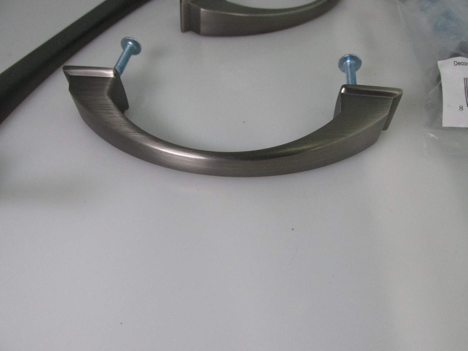 Jeffrey Alexander Roman 3-3/4" Contemporary Arch Bow Cabinet Handle Pull Pewter gallery