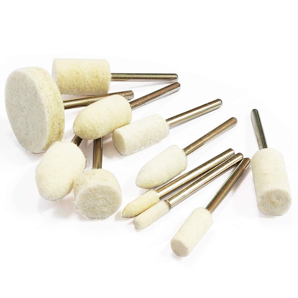 78 Pcs Polishing Buffing Wheel Set for Dremel Polishing Kit Felt Wool Cotton 1/8 gallery